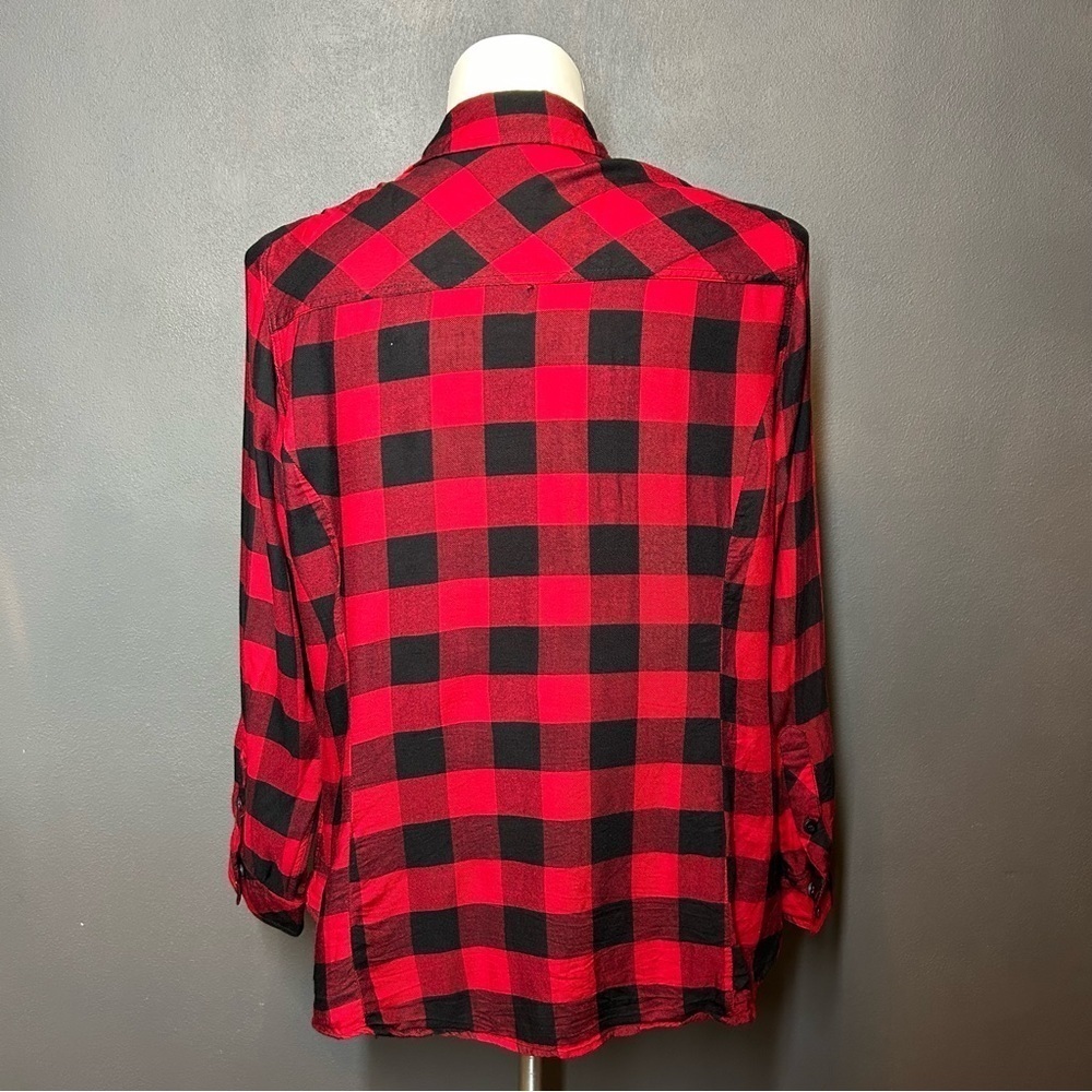 Torrid Red Buffalo Button Up Long Sleeve Shirt - Picture 7 of 7